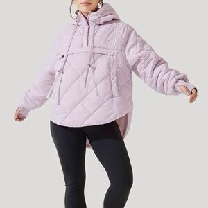 POPFLEX Pillow Packable Oversized Puffer Jacket Hooded Size L / XL Cozy Chic NWT